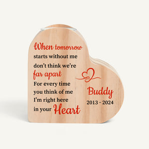 Pet Memorial Heart Wooden Candle Holder