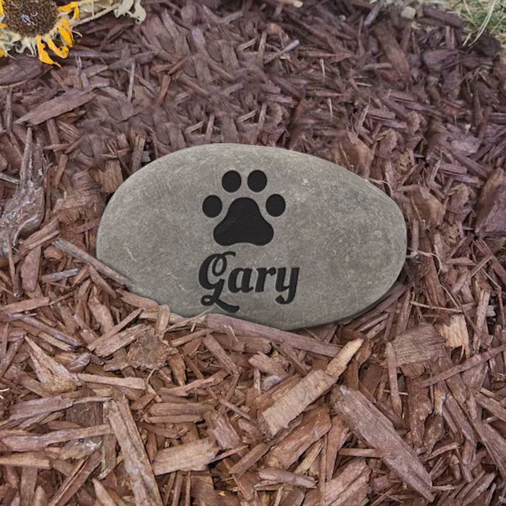Pet Memorial Natural River Rock