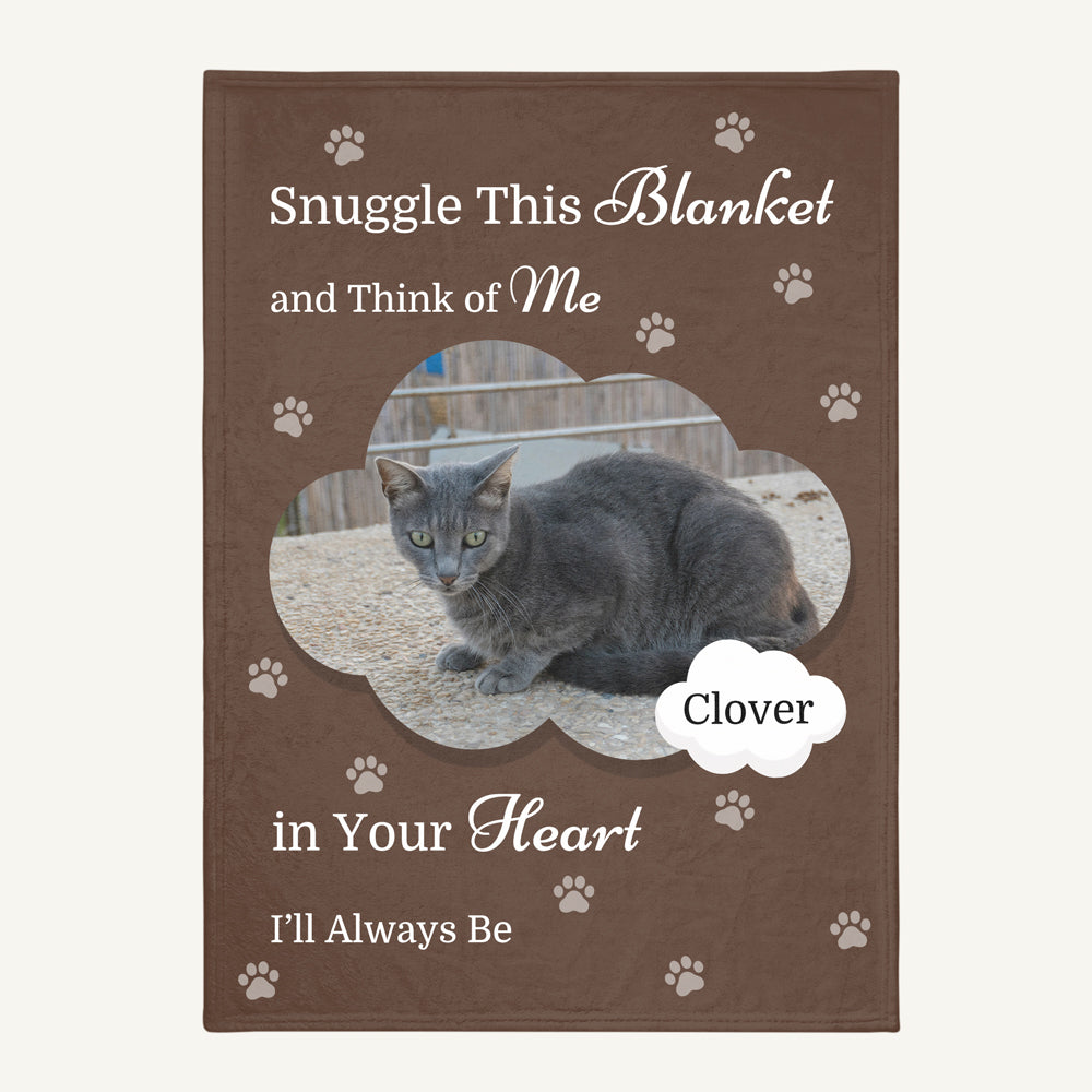 Pet Remembrance Blanket with Photo