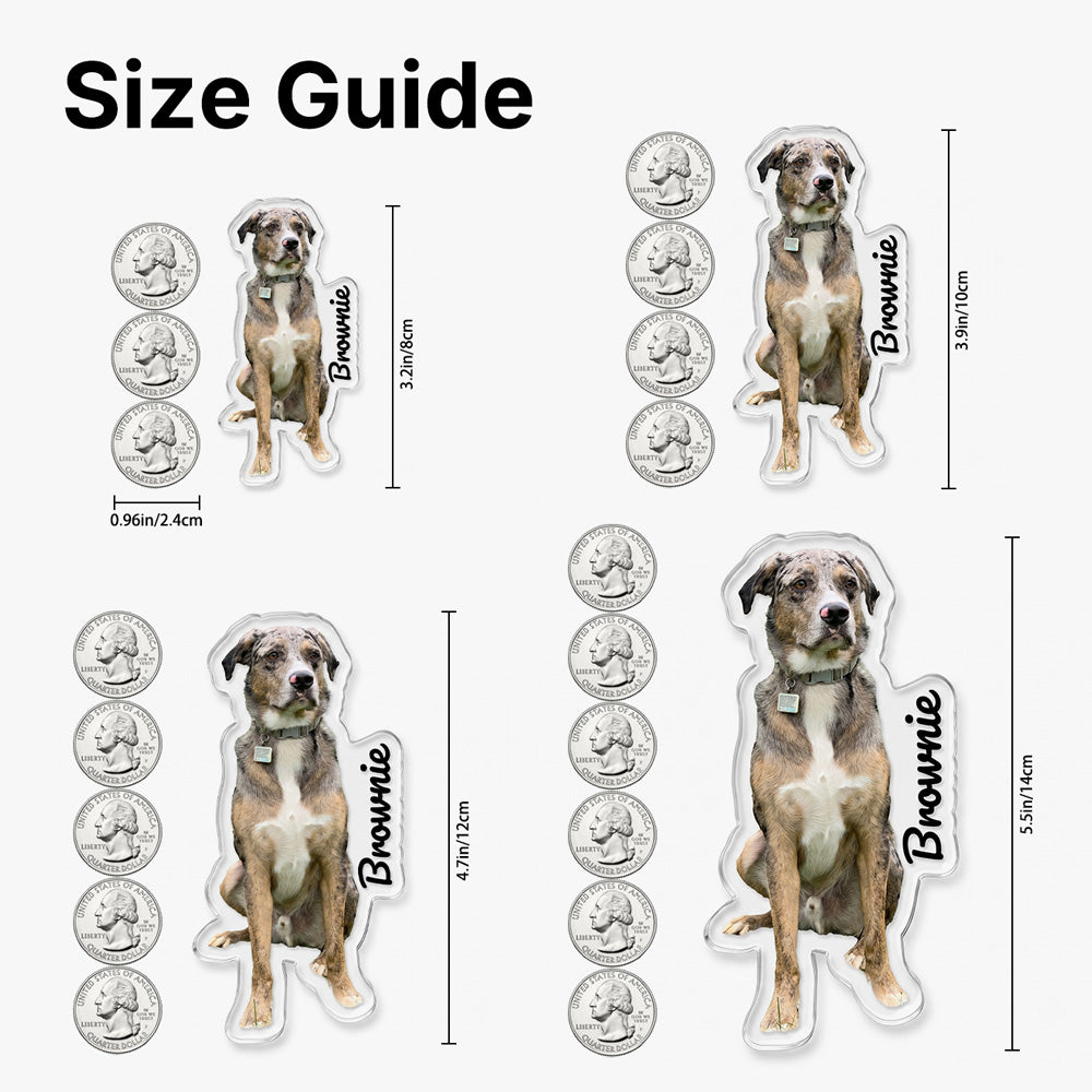 Pet Shaped Photo Magnet with Name