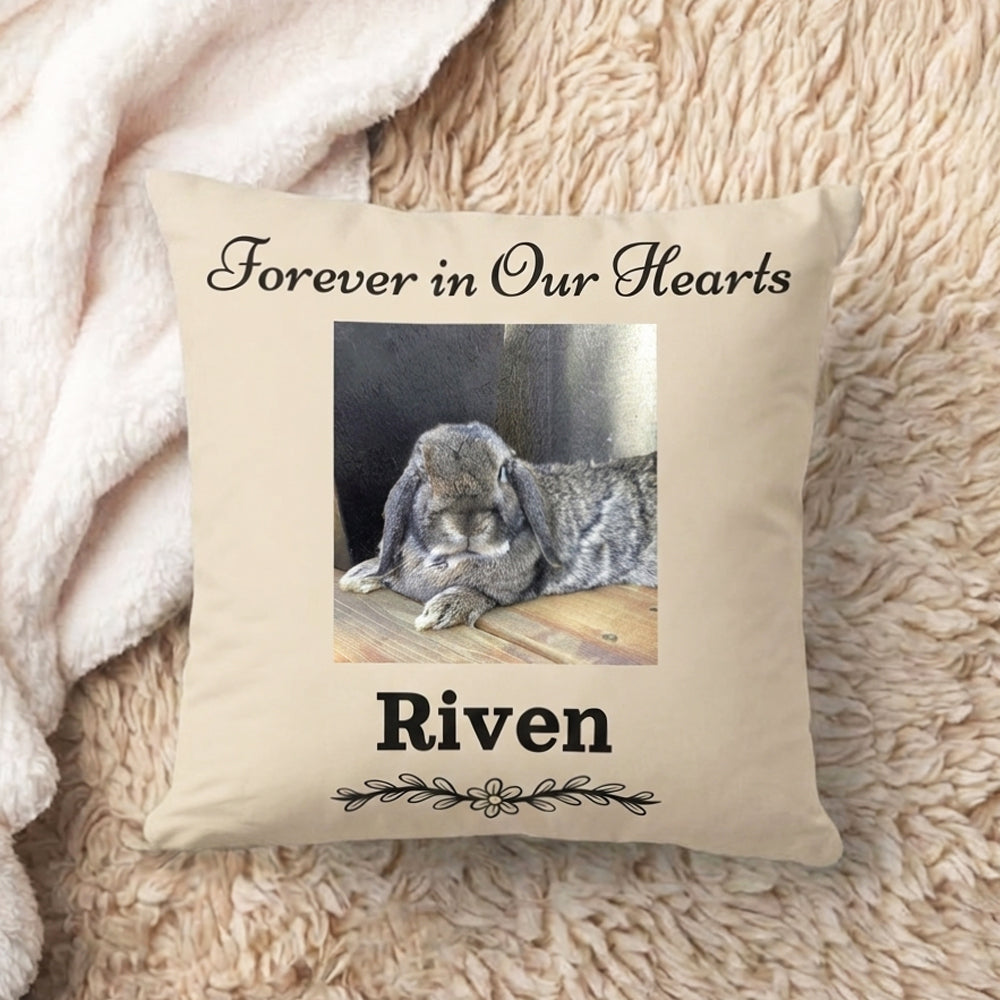Pet Loss Sympathy Gift- Personalized Photo Throw Pillow