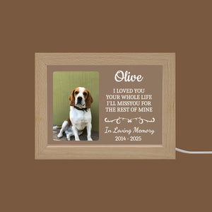 Wood LED Pet Memorial Light Frame