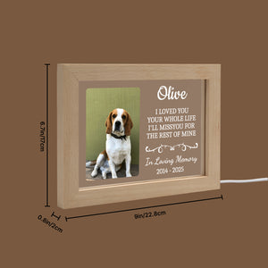 Wood LED Pet Memorial Light Frame